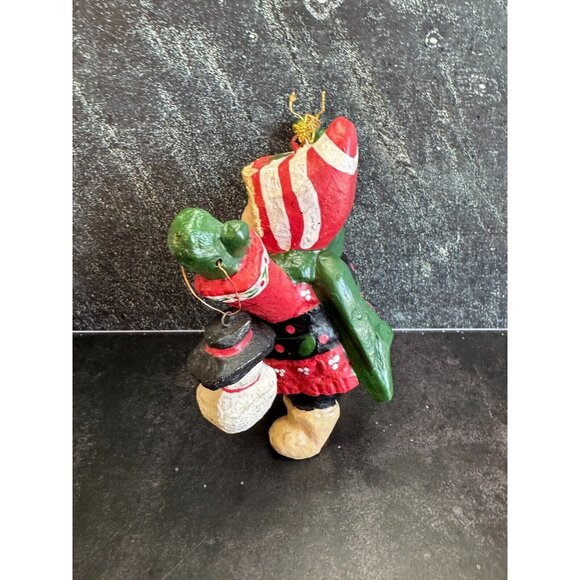 House Of Hatten Child Holding Snowman Ornament Denise Calla 1993 6" - Picture 5 of 5